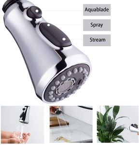 <span class=keywords><strong>Robinet</strong></span> d'évier de cuisine chromé, 2 pièces, tête de pulvérisation de remplacement avec 3 Modes - Product Image 4