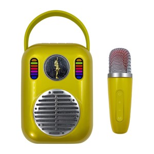 Portable Mini Machine with <b>Microphone</b> for Home KTV Party Karoke Stereo Subwoofers Speakers with - Product Image 4