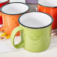 Promotion : Tasse à café en céramique artisanale vintage avec logo personnalisé, style rustique