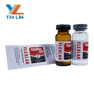 Kustom kualitas tinggi Label botol 10ml botol kecil Label Steroid desain gratis pencetakan obat anabolik