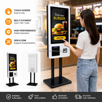Système d'interphone visuel WUXIN Totem Borne 21,5/27 pouces, borne de commande automatique en libre-service pour les chaînes de restauration rapide