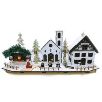 Nouvelles créations artisanales en bois, maison dans les arbres découpée au laser LED, pont des gens, design moderne, blanc chaud, fonctionne sur piles, chambre à coucher, Noël