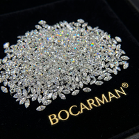 BOCARMAN D Color VVS1 Moissanite taille marquise, pierres en vrac de petite taille, testées positivement au testeur de diamant, excellente taille pour la fabrication de bijoux