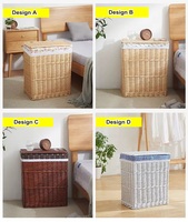Panier de rangement en osier tressé de grande taille, personnalisé, durable, pour le bureau à domicile, pour organiser les fournitures de bureau