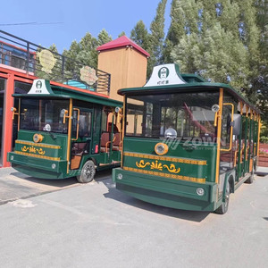 Train touristique électrique de luxe personnalisé, mini-bus navette, bus de tourisme, voiture pour visites touristiques - Product Image 2