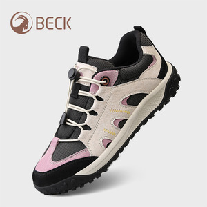 Autumn Unisex Breathable Genuine Leather Mesh Upper Casual Shoes Single-Leg Cut Soft-Sole <b>EVA</b> Insole Cross-Border Hiking Boots - Product Image 3