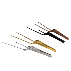 Venta caliente cocina de acero inoxidable pinzas de cocina profesional Chef chapado pinzas Offset hornear Bar China fábrica Metal - Product Image 4