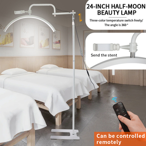 Lámpara LED de Pie de 20 Pulgadas en Forma de Media Luna <span class=keywords><strong>para</strong></span> <span class=keywords><strong>Pestañas</strong></span>, Salón de Belleza y Sala de Estar - Product Image 3