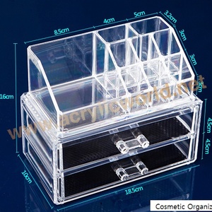 <b>Clear</b> <b>Acrylic</b> Countertop Cosmetics Display Rack Tiered Organizer for Lipstick, Foundation, and Skincare - Product Image 6