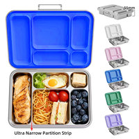 Boîte à bento Risheng mignonne en acier inoxydable, étanche, avec 5 compartiments, sans BPA, pour les enfants, pour l'école