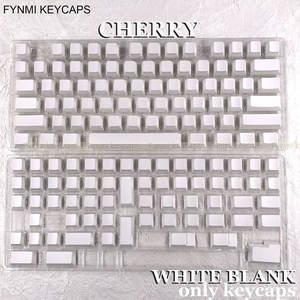 Cherry Blank White <span class=keywords><strong>Keycaps</strong></span> ANSI <span class=keywords><strong>ISO</strong></span> PBT <span class=keywords><strong>Keycaps</strong></span> 61 a 127 Keys Original Cherry Dye-Sublimation <span class=keywords><strong>Keycaps</strong></span> para teclado mecánico - Product Image 6