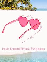 Lunettes de soleil en forme de cœur en gros, lunettes de fête colorées, accessoires unisexes pour festivals, plage et photomaton