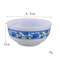 Bol en porcelaine bleu et blanc miniature, modèle de présentation de bureau de style chinois