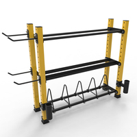 Étagère de rangement multifonctionnelle pour équipement de fitness à domicile et en salle de sport, pour haltères et disques de poids, 1,5 m et 2,4 m