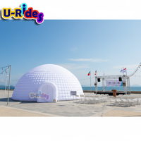 Vente en gros de bâche en PVC, grande tente dôme gonflable blanche pour soirée dansante, igloo pour événements en plein air et promotions