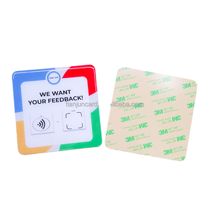 Plaque de visiteur Google NFC en PVC/acrylique avec interface RFID et <span class=keywords><strong>code</strong></span> QR pour restaurant, autocollant adhésif arrière programmable - Product Image 6