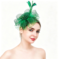 Coiffe en plumes de poulet teintées, best-seller européen et américain, accessoire capillaire pour Cheongsam, courses de chevaux, festivals et cocktails