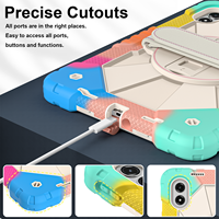 Étui de protection robuste antichoc avec support pour tablette Xiaomi POCO M1/Redmi Pad 2 Pro 12.1 pouces 2025, avec dragonne rotative à 360° et béquille
