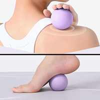 Balle de massage en silicone de qualité alimentaire pour libération profonde des fascias, points d'acupression, logo personnalisé, faible MOQ, balle de yoga