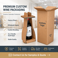 Boîte d'expédition robuste pour bouteilles de vin avec structure ondulée absorbant les chocs et solutions d'emballage OEM pour les commandes d'exportation