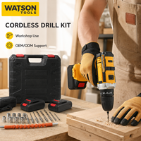 Ensemble de perceuse-visseuse sans fil portable pour l'installation sur bois et métal et les réparations domestiques