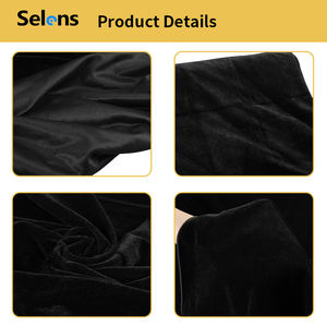 Fondale Fotografico Nero Selens 10x5ft, Tessuto Vellutato Non Riflettente per Studio, Sfondo per Ritratti e Accessori Fotografici - Product Image 5