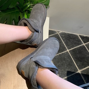 Chaussures d'hiver en cuir pour hommes et femmes, style 2026, avec dessus en daim de vache, bottes de neige pour l'extérieur - Product Image 3