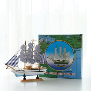 Décoration intérieure, cadeau Unique, ornement méditerranéen personnalisé, bateau à voile, bateau de <span class=keywords><strong>mer</strong></span>, bateau en bois, modèle de voilier avec lumière - Product Image 3