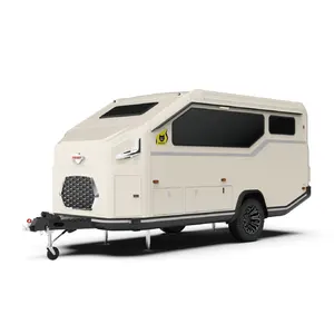 New Intelligence Expandable Single-Axis Off-Road Camping Trailer RV Van Pop-Top Camper 4X4