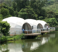 Tente de luxe en forme de goutte d'eau pour complexe hôtelier, site panoramique, bord de lac, bord de mer, thème célébrité d'Internet, modèle chinois non mobile Q1
