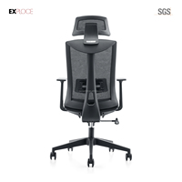Chaise de bureau ergonomique de luxe et confortable à dossier haut chaise de directeur exécutif chaise en maille