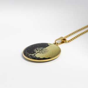 Collier pendentif Arbre de <span class=keywords><strong>Vie</strong></span> chrétien plaqué or 18 carats en acier inoxydable, cadeau porte-bonheur <span class=keywords><strong>pour</strong></span> <span class=keywords><strong>les</strong></span> <span class=keywords><strong>amis</strong></span> - Product Image 3