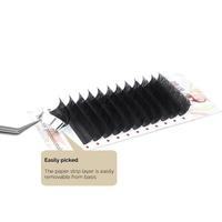Extensions de cils DreamFlower en cheveux synthétiques noir mat, sans cruauté, fabriquées à la machine, plateaux de volume, fournitures en soie PBT, vente en gros