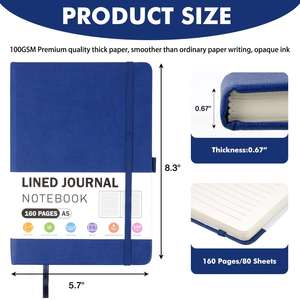 Academic A5 Logo Customized Grid Dotted Notepad Leather Diary Note Book Custom Elastic Band Hardcover Journal Notebook Planner - Product Image 2