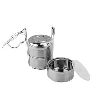 OEM tedarikçisi doğa renk paslanmaz çelik öğle yemeği kutusu bento hint tiffin kutusu tiffin öğle yemeği kutusu - Product Image 2