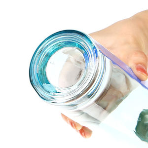 Sun Rise Élégance discrète Cylindre transparent azur vide 500ml 750ml Bouteille d'alcool en verre de luxe - Product Image 4