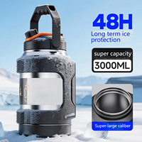 Seau à glace isotherme et rafraîchissant multifonctionnel en acier inoxydable 316 de très grand diamètre, de 2L à 6L, avec poignée portable