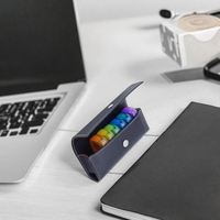 Boîte à pilules de voyage portable haut de gamme, nouveau modèle, style populaire, en plastique de haute qualité, aspect cuir - Promotion pour une semaine