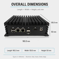 PC Industri Embedded Intel N100 N350 2*2.5G LAN 2*RS232/485 2*HD+DP Tiga Layar Win10 Linux Desain Tanpa Kipas