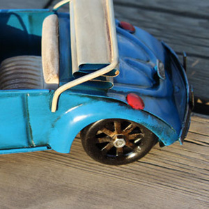 Modellino <span class=keywords><strong>Auto</strong></span> d'<span class=keywords><strong>Epoca</strong></span> Art Déco in Metallo, Artigianato con Motivo Verticale in Lamiera di Ferro per Decorazione Casa e Regali Creativi - Product Image 5