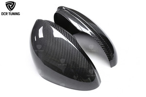 Carcasa de espejo retrovisor de fibra de carbono Real para Alfa Romeo Giulia 2016 + cubierta de espejo lateral de carbono preimpregnado - Product Image 5