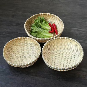 Keranjang anyaman rotan kerajinan bulat untuk melayani roti dan makanan solusi penyimpanan bergaya - Product Image 6