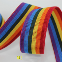 Deepeel EB123 5cm, accessoires de vêtement, tissu extensible, bande élastique, couture couleurs arc-en-ciel, bandes élastiques