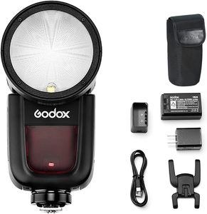 Flash Godox-V1-c de Cabeza Redonda para Cámara, Flash Inalámbrico para 6d 7d 50d 60d 550d 650d <span class=keywords><strong>1000d</strong></span> 1dx 580ex Ii 5d Mark Ii Iii - Product Image 1