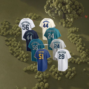 Mejor calidad #29 Cal Raleigh #24 <span class=keywords><strong>Ken</strong></span> Griffey Jr. #44 Julio Rodriguez American Baseball Jersey Personalizable Béisbol Transpirable - Product Image 3