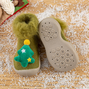 Xinanghui Noël bébé garçon fille <span class=keywords><strong>chaussette</strong></span> chaussures antidérapant infantile enfant en bas âge hiver premières chaussures de marche - Product Image 4