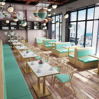Ensemble de banquettes de restaurant, mobilier de restauration commercial, design nordique moderne et durable, canapé, table et chaises pour café, restaurant, hôtel