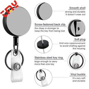 Tùy Chỉnh Heavy Duty Huy Hiệu Y Tế Reels Y Tá Thăng Hoa Blanks Với Clips Kim Loại Điều Dưỡng Huy Hiệu Reel Retractable - Product Image 4