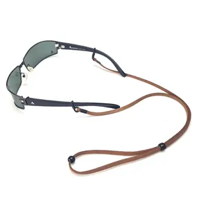 قسط بو الجلود المخملية حزام النظارات الشمسية قابل للتعديل نظارات التجنيب حامل نظارات الحبل الحبل