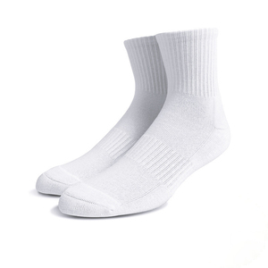 Chaussettes de sport épaisses pour hommes en tissu éponge blanc, chaussettes de course blanches et noires, chaussettes de basket-ball en coton - Product Image 4